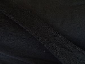1.32m Black Danish 98% Merino 2% elastane Sweatshirting  with terry backing 255g