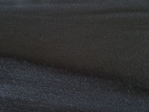 1.32m Black Danish 98% Merino 2% elastane Sweatshirting  with terry backing 255g