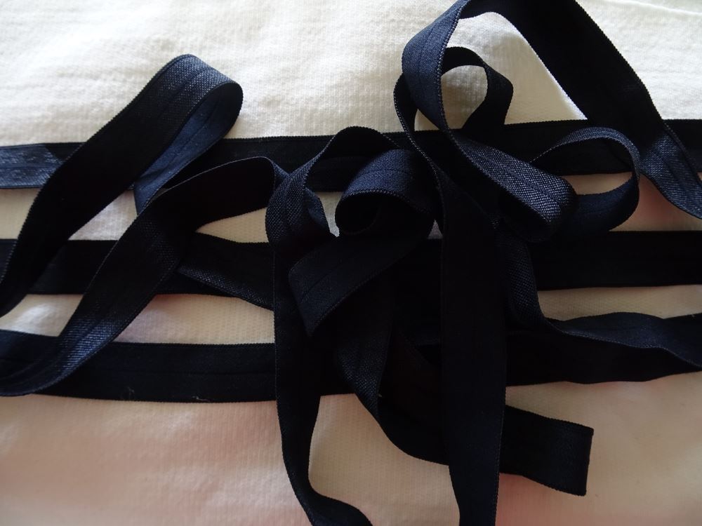 2.3m Black  Fold Over Foldover Elastic FOE  15mm wide