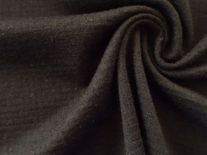 2.3m Saddle Black  75% Merino 25% Polyester 230g  Waffle Knit- precut