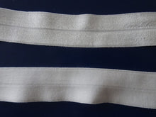 Load image into Gallery viewer, 1.3m Wider 25mm White FOE Fold Over Elastic
