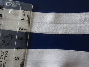 1.3m Wider 25mm White FOE Fold Over Elastic