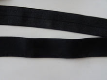 Load image into Gallery viewer, 3.75m Wider 25mm 1&quot; Black FOE Fold Over Foldover Elastic