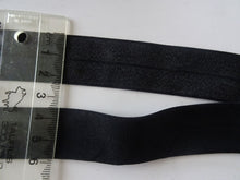 Load image into Gallery viewer, 1.9m Wider 25mm 1" Black FOE Fold Over Foldover Elastic