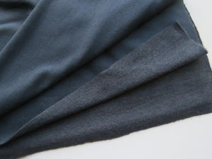 2m Light airforce blue  brushed back sweatshirt fabric 38% merino 54% polyester 8% elastane 280g