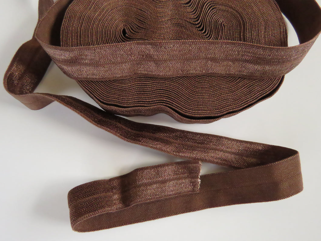 5m Light Chocolate Brown Fold over elastic foldover FOE 15mm