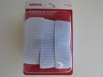 3m x 25mm ribbed non roll elastic for waistbands