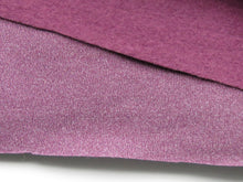 Load image into Gallery viewer, 2m Emeline Plum 38% merino 54% polyester 8% elastane brushed sweatshirting 285g- precut piece