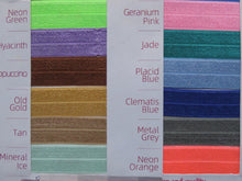 Load image into Gallery viewer, 60% off 20mm wide fold over elastic when you buy a 50 yard roll- approx. 45.6m Choose colour from menu- Delivery time approx. 2 weeks 20mm Fold over elastic FOE foldover elastic