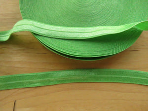Apple Green 15mm wide fold over elastic foldover FOE- change menu for by metre, 5m or 10m