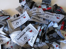 Load image into Gallery viewer, 10 White Handmade with Love 4.5 x 2.5cm Labels