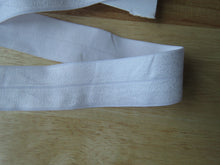 Load image into Gallery viewer, 1.3m Wider 25mm White FOE Fold Over Elastic