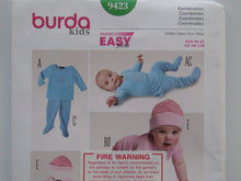 Load image into Gallery viewer, Burda Kids 9423- Baby toddler leggings ,hoodie pattern- use our merino