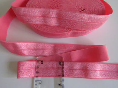 4.5m Mid pink 20mm Fold over elastic FOE elastic Foldover