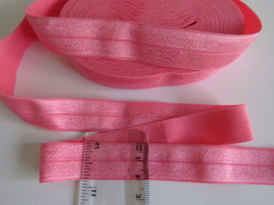 4.5m Mid pink 20mm Fold over elastic FOE elastic Foldover