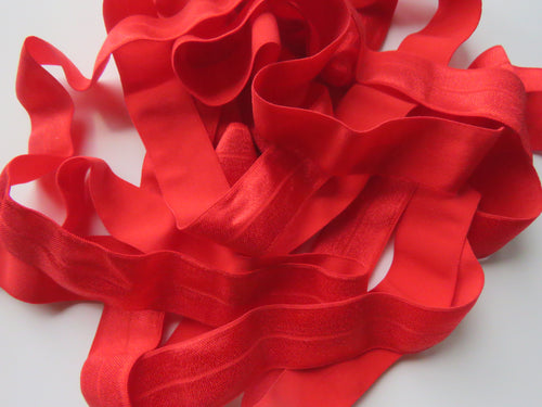 4.35m Red WIDER 25mm fold over elastic FOE foldover elastic