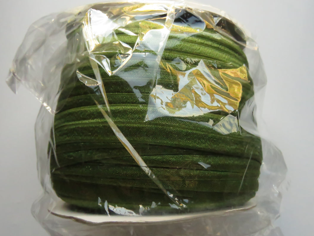 150 Yard / 136.5m Roll military Green Fold Over Elastic FOE  20mm wide