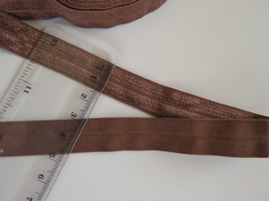 5m Light Chocolate Brown Fold over elastic foldover FOE 15mm
