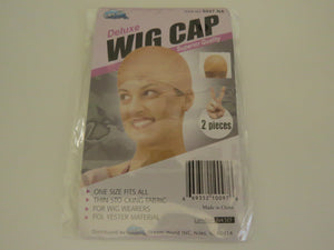 1 Pack comprising 2 wig caps in Natural brown.