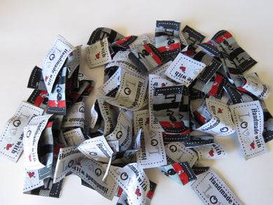 50 White Handmade with Love 4.5 x 2.5cm Labels