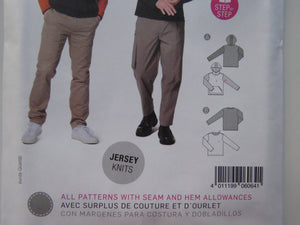 Burda  6064 T Shirt , Baselayer Hoodie Pattern for Men