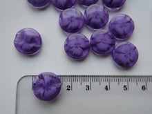 Load image into Gallery viewer, 17 Light Purple See through buttons with flower print 14mm resin buttons