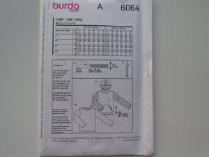Burda  6064 T Shirt , Baselayer Hoodie Pattern for Men