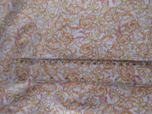 2m Autumn tones floral printed linen cotton jersey knit 150cm