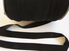 Load image into Gallery viewer, 10m Black Matte Fold over elastic FOE FOldover elastic 20mm