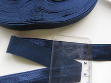Load image into Gallery viewer, 3.7m 15mm wide Dresden navy Fold over elastic foldover FOE 15mm