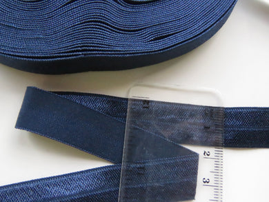 3.7m 15mm wide Dresden navy Fold over elastic foldover FOE 15mm