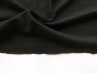 1.5m Birchville Black 200g 100% merino jersey knit fabric 155cm wide