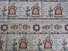 Load image into Gallery viewer, Stitch with Love and Friendship will grow panel 44x 58cm wide 100% cotton.