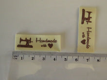 Load image into Gallery viewer, 10 Sewing Machine Handmade with Heart ( Love) Cotton labels