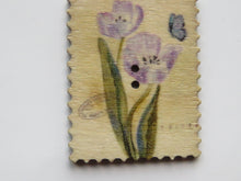 Load image into Gallery viewer, 10 Postage Stamp Paris Floral Vintage Theme 2 holes 35 x 30mm