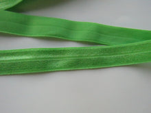 Load image into Gallery viewer, Apple Green 15mm wide fold over elastic foldover FOE- change menu for by metre, 5m or 10m