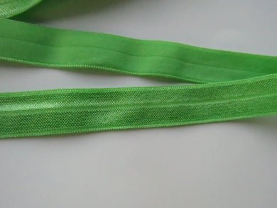 10m Apple Green 15mm wide fold over elastic foldover FOE
