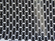 Load image into Gallery viewer, SALE 50% off- 1.5m Black and White geometric print 95% Ecovero viscose and 5% spandex  stretch knit fabric 150cm (Copy) (Copy)