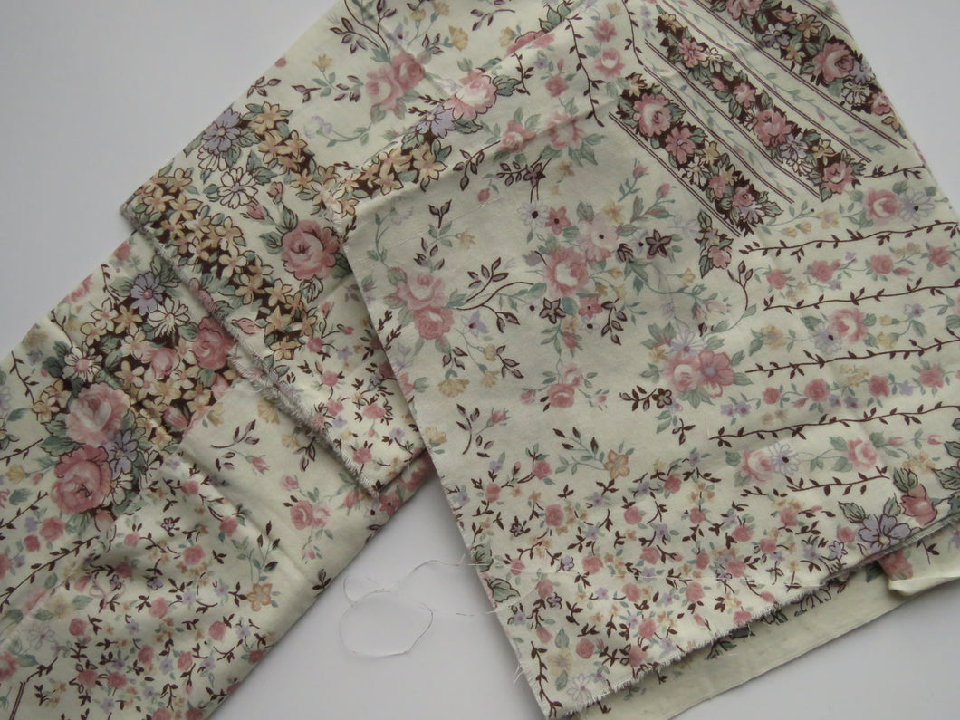 2 pieces Cathrine's Calico's 100% cotton print 52 x 45xm and 38 x 48cm