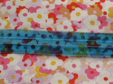 Load image into Gallery viewer, 2m White, Pink, Mauve and Yellow Flowers print organic cotton spandex jersey knit 160cm