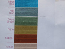 Load image into Gallery viewer, 60% off 20mm wide fold over elastic when you buy a 50 yard roll- approx. 45.6m Choose colour from menu- Delivery time approx. 2 weeks 20mm Fold over elastic FOE foldover elastic