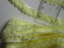 Load image into Gallery viewer, 1m Lemon Yellow Scallop loop Elastic trim 10mm wide- underwear, crafts etc