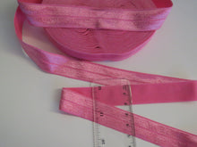 Load image into Gallery viewer, 5m Mid pink 20mm Fold over elastic FOE elastic Foldover