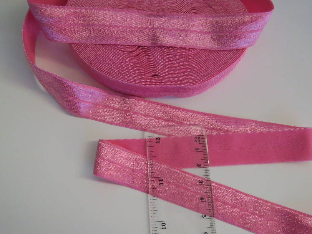 5m Mid pink 20mm Fold over elastic FOE elastic Foldover