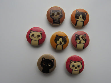 7 Cat print buttons 15mm