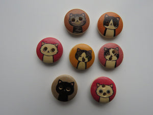 7 Cat print buttons 15mm