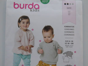 Burda Kids 9312- Baby toddler leggings ,hoodie pattern- use our merino