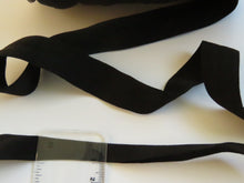 Load image into Gallery viewer, 10m Black Matte Fold over elastic FOE FOldover elastic 20mm