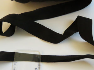 10m Black Matte Fold over elastic FOE FOldover elastic 20mm