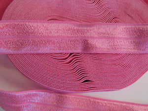1m Mid pink 20mm Fold over elastic FOE elastic Foldover